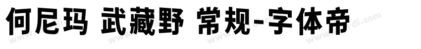 何尼玛 武藏野 常规字体转换